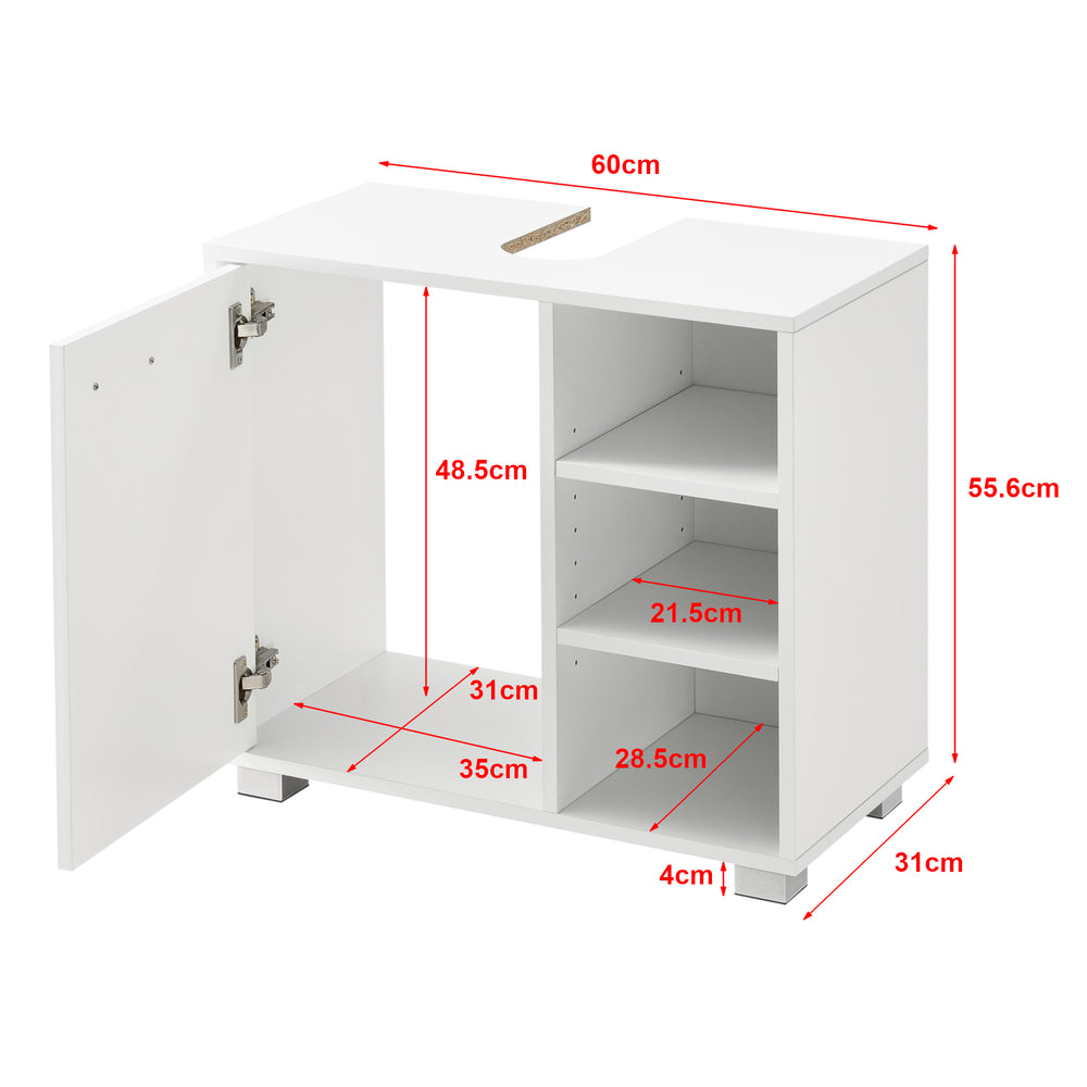 Mobiletto sottolavabo 56x60x31 cm in diversi colori en.casa - premiumXL