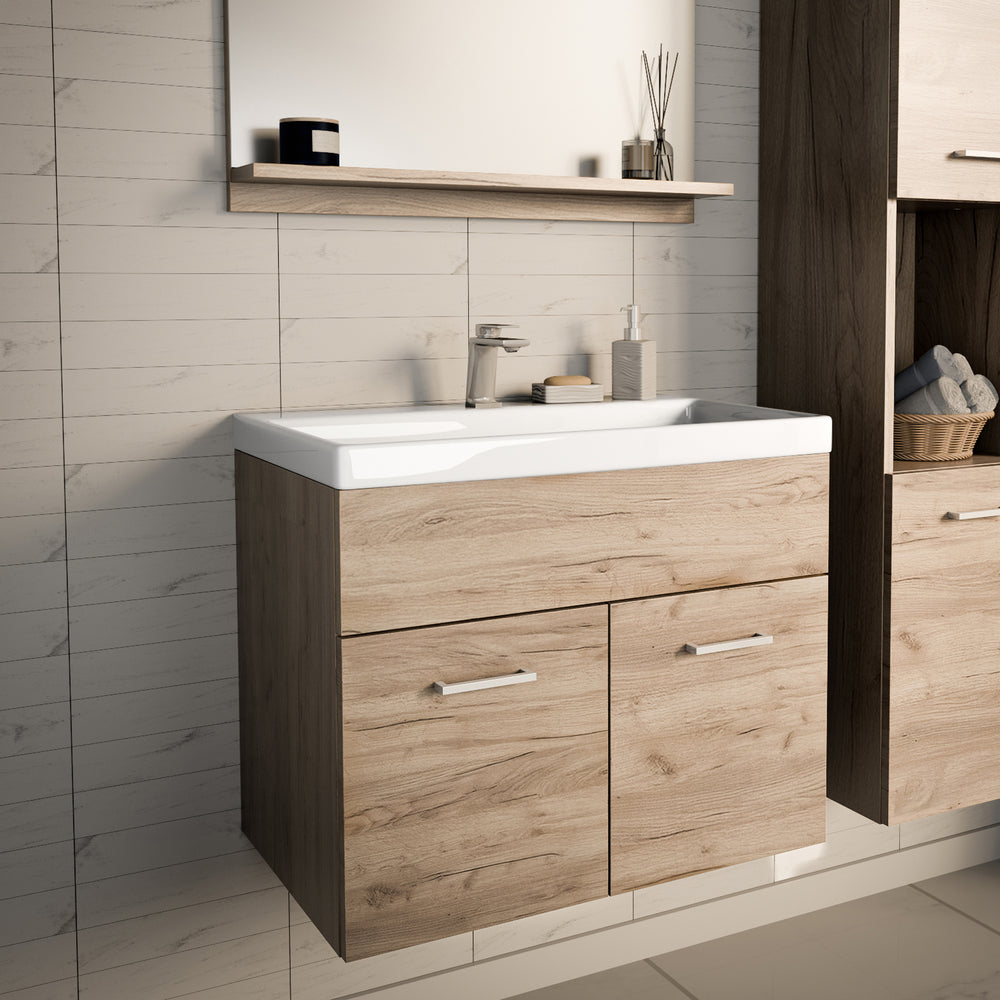 Mobile Sottolavabo Krildihana a 2 Ante con Lavabo 61 x 40 x 50 cm - Vari Colori [en.casa]