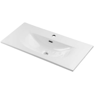 Lavabo Skelbolu con ante effetto quercia [en.casa]