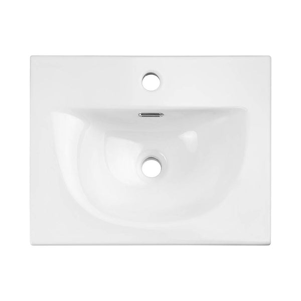 Armadio Pensile Sottolavabo NEWPORT con Lavandino - Nero [en.casa]