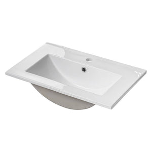 Mobiletto Sottolavabo NEWPORT a 2 Cassetti con Lavabo - Effetto Rovere [en.casa]
