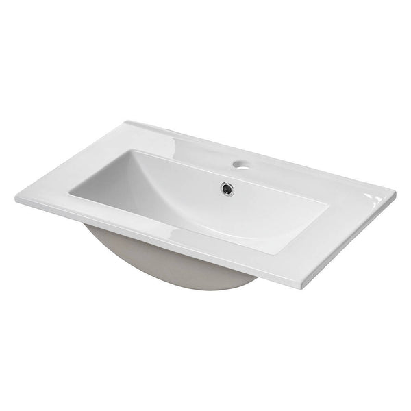 Mobiletto Sottolavabo NEWPORT a 2 Cassetti con Lavabo - Effetto Rovere [en.casa]
