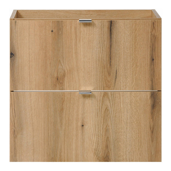 Mobiletto Sottolavabo NEWPORT a 2 Cassetti con Lavabo - Effetto Rovere [en.casa]