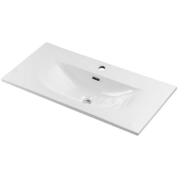 Mobiletto Sottolavabo NEWPORT a 2 Cassetti con Lavabo - Effetto Rovere [en.casa]