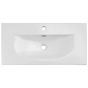 Mobiletto Sottolavabo NEWPORT a 2 Cassetti con Lavabo - Effetto Rovere [en.casa]