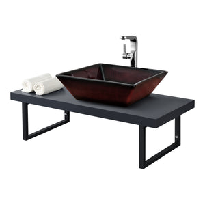 Mensola Portalavabo 100 x 45 x 30 cm  Piano Sottolavabo con Telaio Portaasciugamani Ampio Ripiano per Lavabo in Appoggio - Vari Colori
