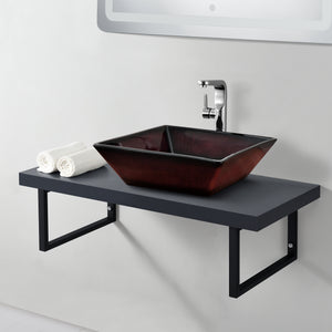 Mensola Portalavabo 100 x 45 x 30 cm  Piano Sottolavabo con Telaio Portaasciugamani Ampio Ripiano per Lavabo in Appoggio - Vari Colori
