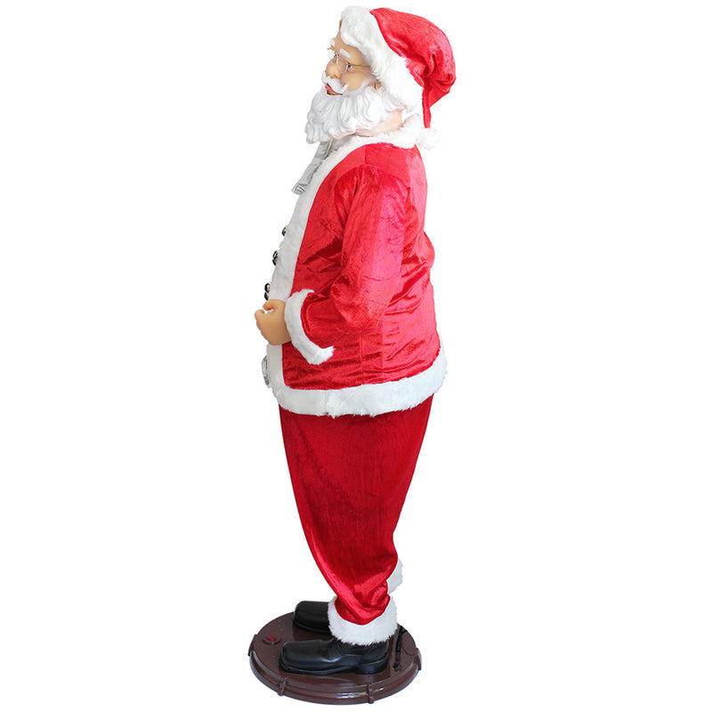 Schizzo in scala [lux.pro] Babbo Natale Karaoke che Canta e Balla - in Varie Altezze - Incluso Microfono e Alimentatore