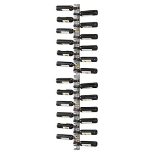 Portabottiglie Pensile da Vino in Vari Misure Supporto in Acciaio per 6/12/24 Bottiglie Cantinetta da Parete in Metallo Scaffale per Bottiglie da Vino