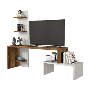 Mobile TV Hörby con scaffale [en.casa]