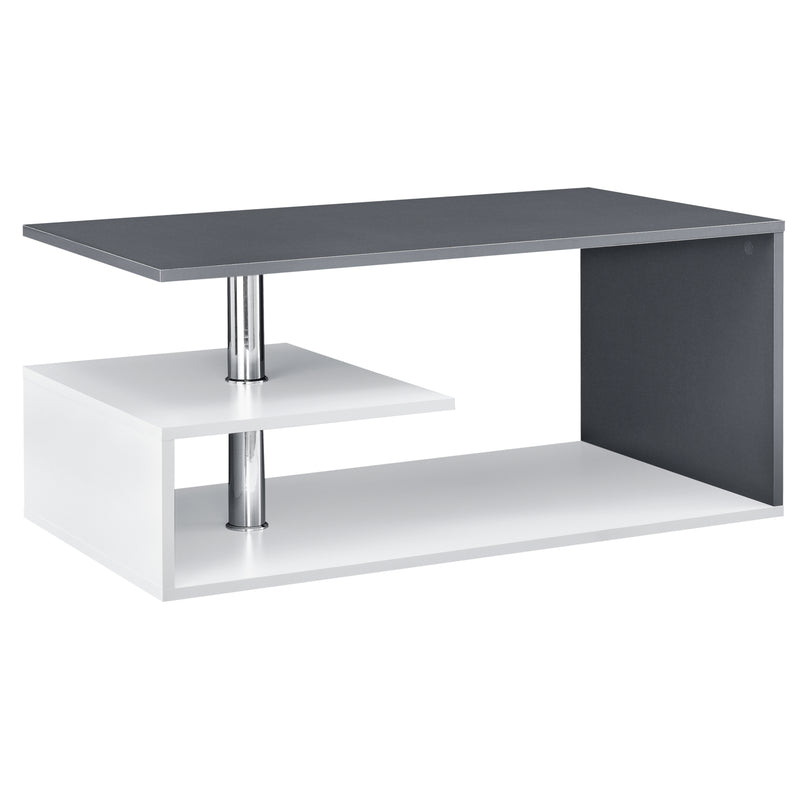 Schizzo in scala Tavolino da Salotto Haarlem con 3 Piani 90 x 50 x 41 cm [en.casa]