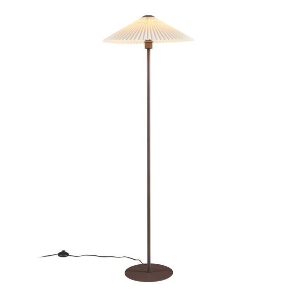 Lampada da Terra Appledore con Paralume a Cono Piatto Pieghettato lux.pro