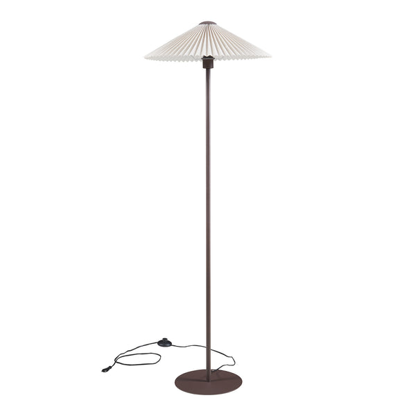 Lampada da Terra Appledore con Paralume a Cono Piatto Pieghettato lux.pro