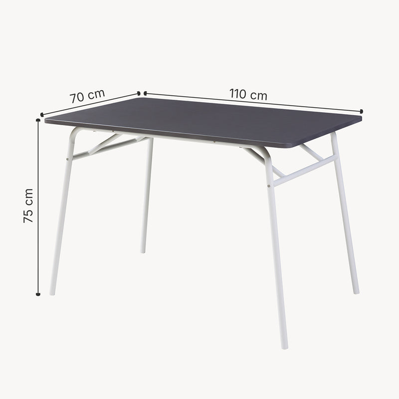 Schizzo in scala Set da Pranzo Omso Tavolo 110x70 cm e 4 Sedie Imbottite [en.casa]