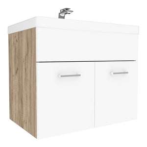 Mobile Sottolavabo Krildihana a 2 Ante con Lavabo 61 x 40 x 50 cm - Vari Colori [en.casa]