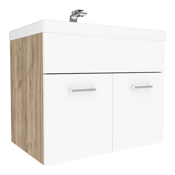 Mobile Sottolavabo Krildihana a 2 Ante con Lavabo 61 x 40 x 50 cm - Vari Colori [en.casa]