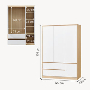 Armadio Guardaroba Bastheim per Camera da Letto - Vari Modelli - Effetto Rovere [en.casa] 