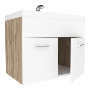 Mobile Sottolavabo Krildihana a 2 Ante con Lavabo 61 x 40 x 50 cm - Vari Colori [en.casa]