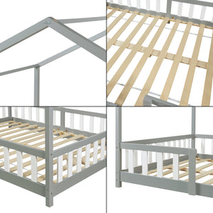 Lettino per bambini Treviolo con materasso in schiuma fredda [en.casa]