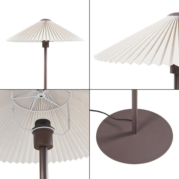Lampada da Terra Appledore con Paralume a Cono Piatto Pieghettato lux.pro