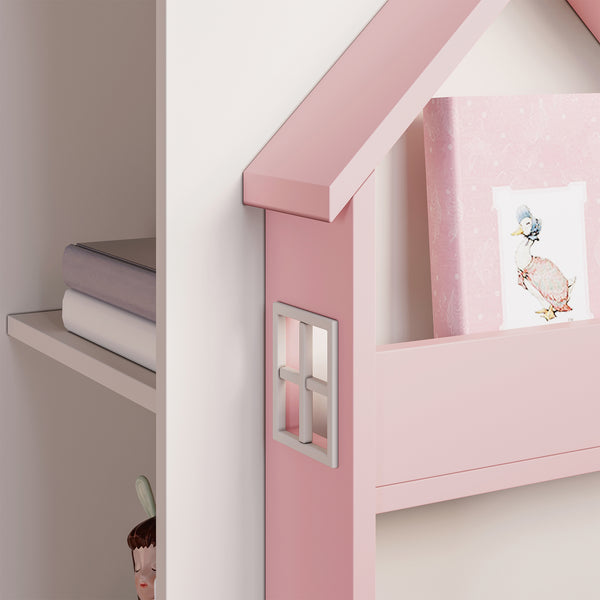 Scaffale Girevole Vipsali per Cameretta Design Casetta 108x40x40 cm [en.casa]