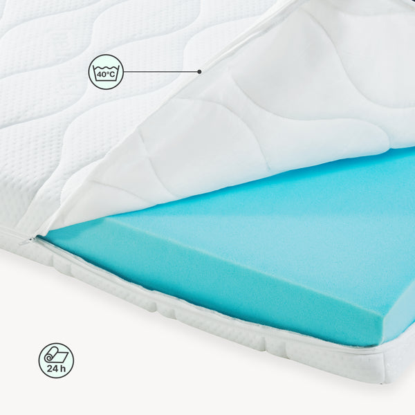 Letto per Cameretta Treviolo a Forma di Casetta in Stile Montessori con Materasso [en.casa]