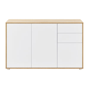Credenza Paarl Comò con 2 Cassetti e 3 Ante per Soggiorno Camera da Letto [en.casa]