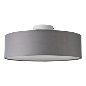 Plafoniera Rotonda Omaha Rivestita in Tessuto Traslucido AxØ 12x45 cm - Vari Colori lux.pro