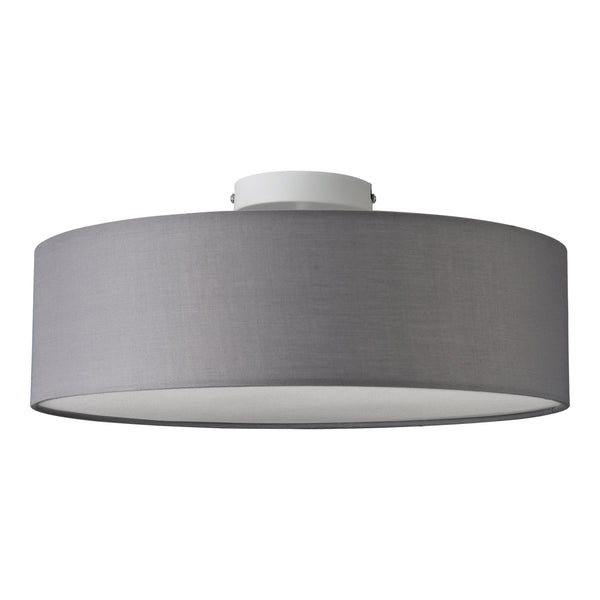 Plafoniera Rotonda Omaha Rivestita in Tessuto Traslucido AxØ 12x45 cm - Vari Colori lux.pro