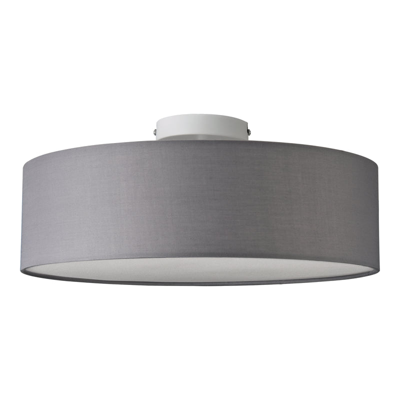 Schizzo in scala Plafoniera Rotonda Omaha Rivestita in Tessuto Traslucido AxØ 12x45 cm - Vari Colori lux.pro