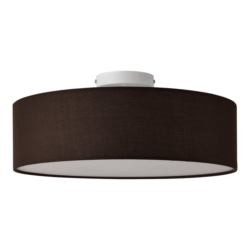 Schizzo in scala Plafoniera Rotonda Omaha Rivestita in Tessuto Traslucido AxØ 12x45 cm - Vari Colori lux.pro