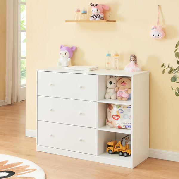 Cassettiera Beldinupp con Piano Fasciatoio Rimovibile 93 x 110 x 55 cm - Vari Colori [en.casa]