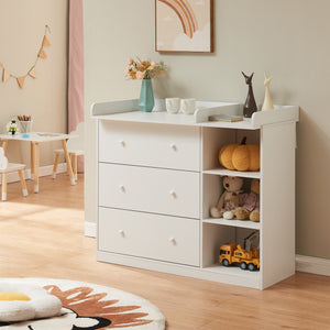 Cassettiera Beldinupp con Piano Fasciatoio Rimovibile 93 x 110 x 55 cm - Vari Colori [en.casa]
