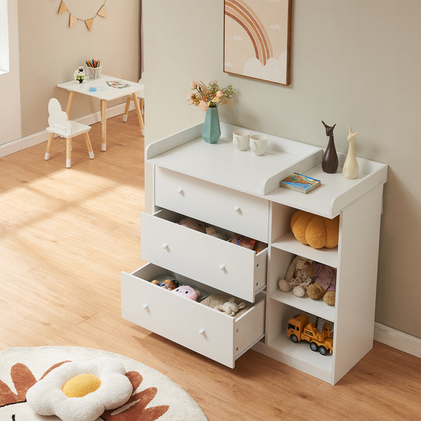 Cassettiera Beldinupp con Piano Fasciatoio Rimovibile 93 x 110 x 55 cm - Vari Colori [en.casa]