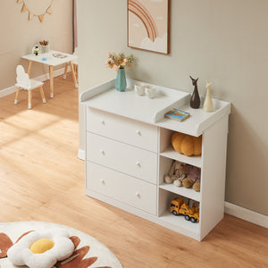 Cassettiera Beldinupp con Piano Fasciatoio Rimovibile 93 x 110 x 55 cm - Vari Colori [en.casa]