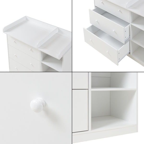 Cassettiera Beldinupp con Piano Fasciatoio Rimovibile 93 x 110 x 55 cm - Vari Colori [en.casa]