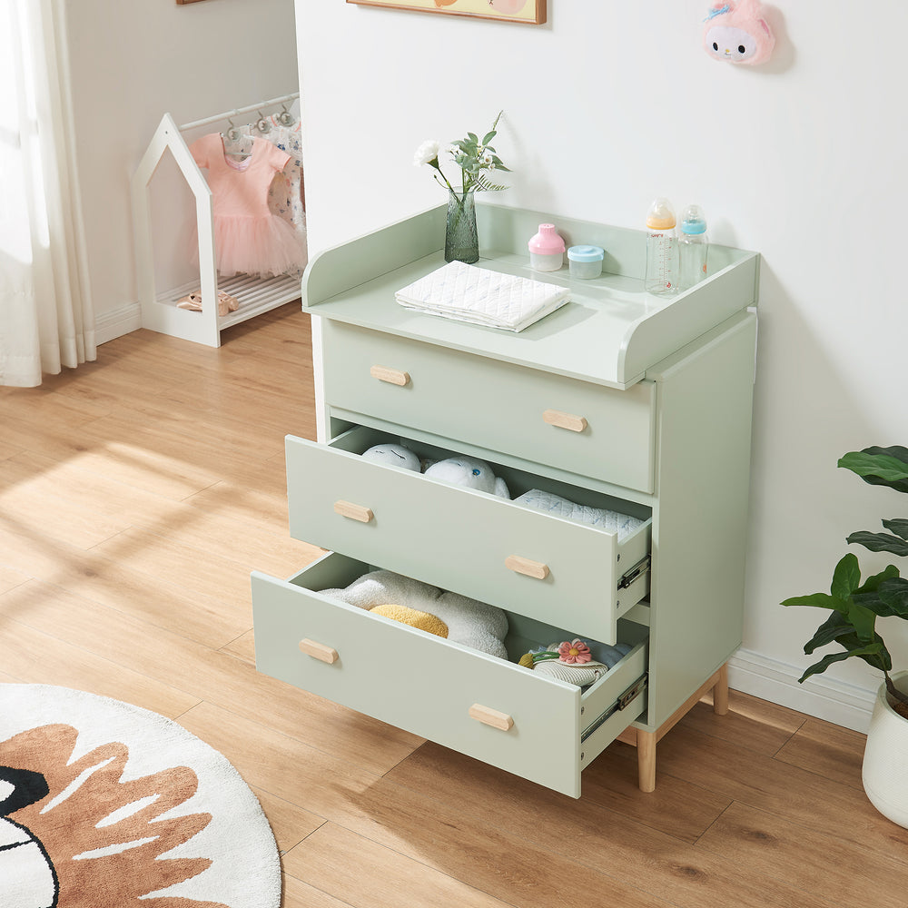 Cassettiera Sarievn con 3 Cassetti e Piano Fasciatoio Rimovibile 100 x 80 x 53 cm - Vari Colori [en.casa]