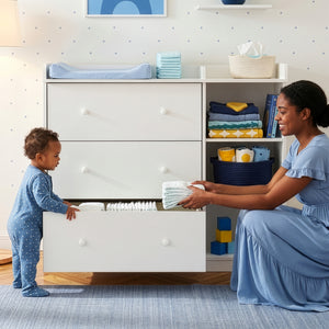 Cassettiera Beldinupp con Piano Fasciatoio Rimovibile 93 x 110 x 55 cm - Vari Colori [en.casa]