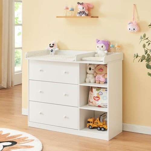 Cassettiera Beldinupp con Piano Fasciatoio Rimovibile 93 x 110 x 55 cm - Vari Colori [en.casa]