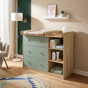 Cassettiera Beldinupp con Piano Fasciatoio Rimovibile 93 x 110 x 55 cm - Vari Colori [en.casa]