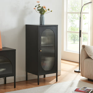 Beistellschrank Karlskrona 102x43x40 cm Schwarz, matt [en.casa] - premiumXL