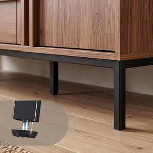 Sideboard Kilmandar 150x40x79 cm effetto noce [en.casa]