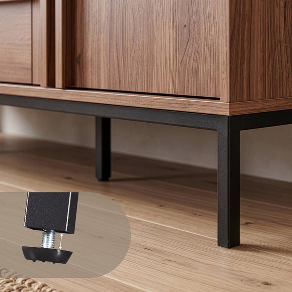 Sideboard Kilmandar 150x40x79 cm effetto noce [en.casa]