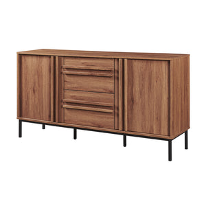 Sideboard Kilmandar 150x40x79 cm effetto noce [en.casa]