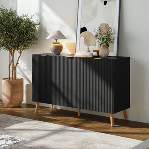 Credenza Nand Madia con Ante Scanalate 120x40x76 cm [en.casa] 
