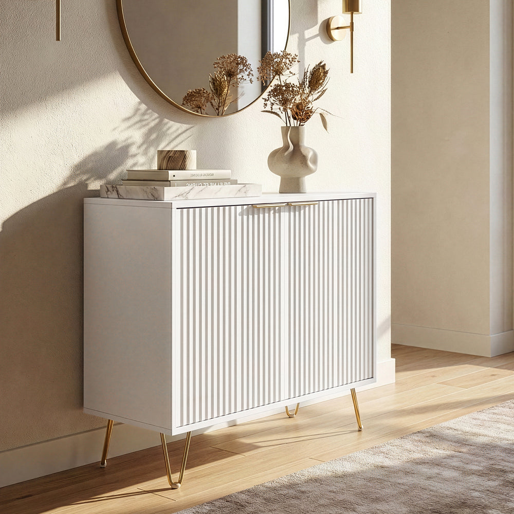 Credenza Multiuso Trondi Mobile Contenitore a 2 Ante 75 x 80 x 40 cm [en.casa]