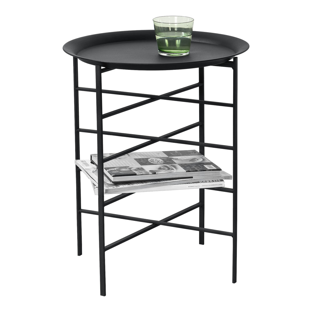 Tavolino Wiltz 40x40x53 cm metallo nero en.casa - premiumXL