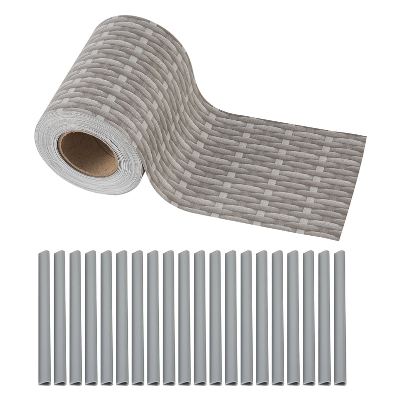 Schizzo in scala Striscia Frangivista in PVC 'Jesteburg' per Coprire Recinzione di Rete (35m x 19cm) [en.casa]