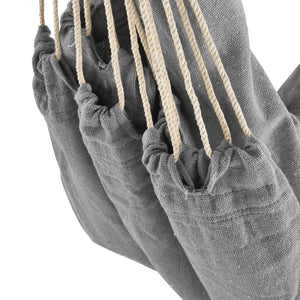 [casa.pro] Amaca con Supporto 205 x 110 x 110 cm Poltrona Sospesa con Telaio Metallo Tessuto