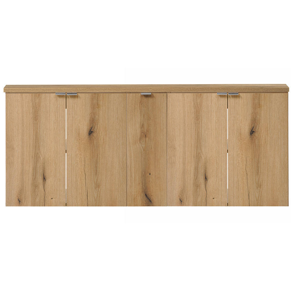 Set NEWPORT 3 Mobili Pensili Sottolavabo con Piano di Lavoro - Effetto Rovere [en.casa] 